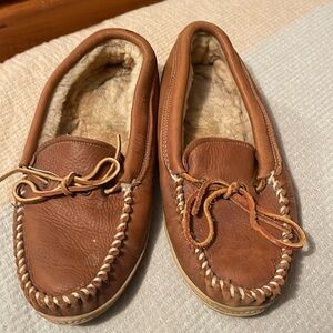Shearling Slippers for Men Cabela's comfy warm 9 leather 80061722 82-23411 brown